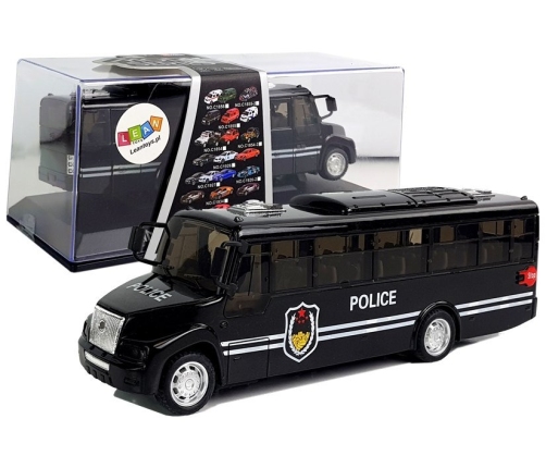 Black Police Bus Spring Drive Lights