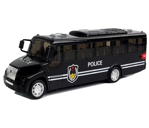 Black Police Bus Spring Drive Lights