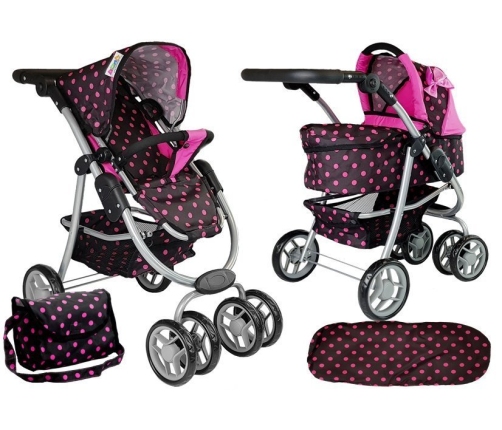 2in1 Stroller with Black and Pink Bag