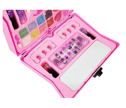 Suitcase With Cosmetics For Girls Eyeshadows Nail Polish