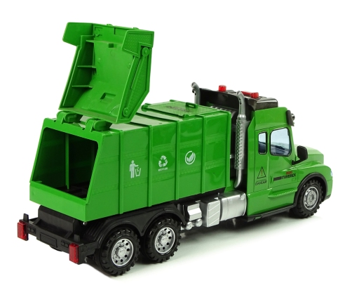 Remote Controlled Garbage Truck Pilot 2.4G Lights Sounds Green