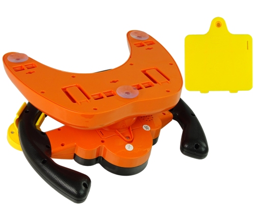 Interactive Orange Sports Steering Wheel For Kids Sounds Lights