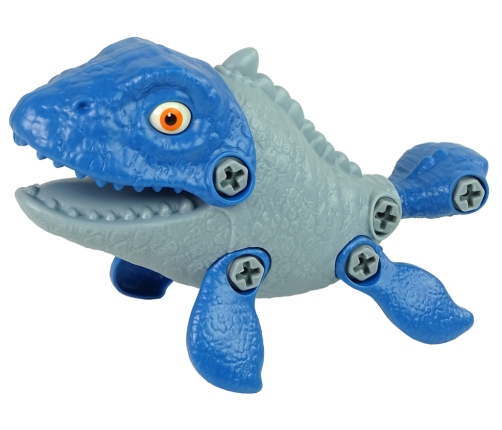 Set Dinosaur Mosasaur with Egg DIY Screwdriver Blue