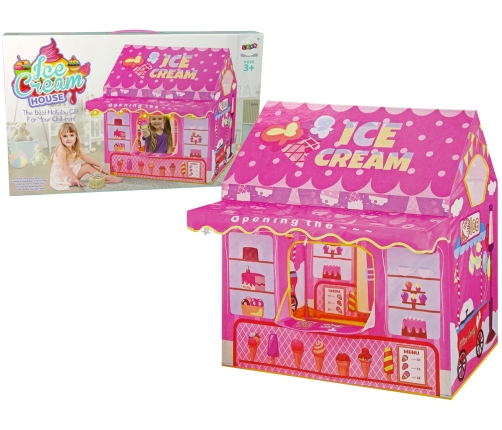 Princess Ice Cream Tent Ice Cream Shop for Kids Pink Lights Stars