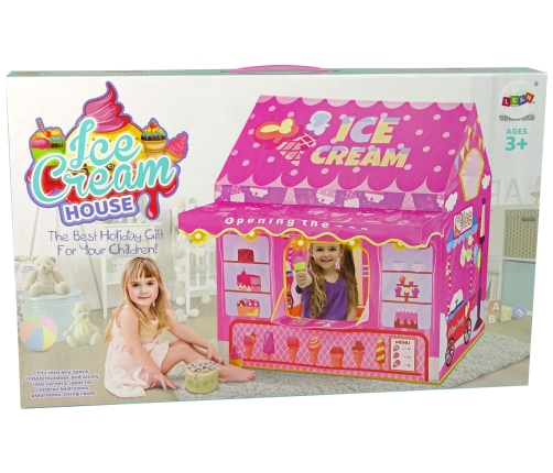 Princess Ice Cream Tent Ice Cream Shop for Kids Pink Lights Stars