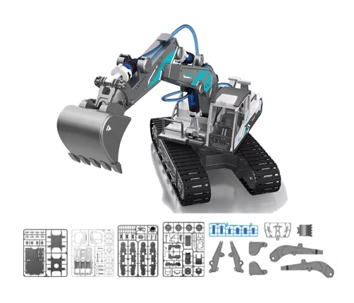 Hydraulic crawler excavator DIY kit DIY kit of 130 components !