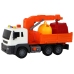 Garbage Truck With Crane Friction Drive Orange 1:16