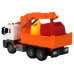 Garbage Truck With Crane Friction Drive Orange 1:16