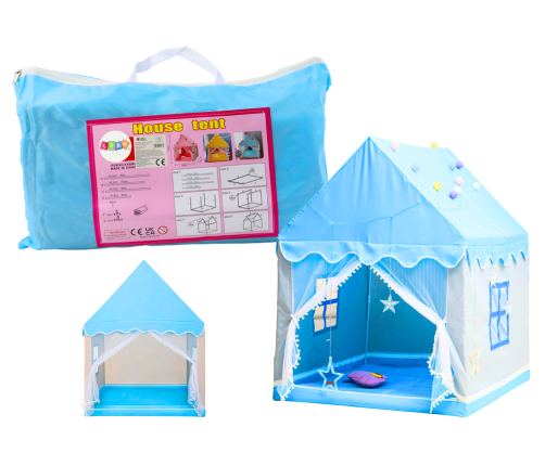 Children's Portable Folding Playhouse Tent Blue