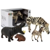 Set of figures Animals Africa Hippo Zebra