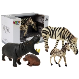 Set of figures Animals Africa Hippo Zebra