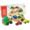 Wooden Green Truck with Trucks Blocks