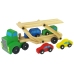 Wooden Green Truck with Trucks Blocks