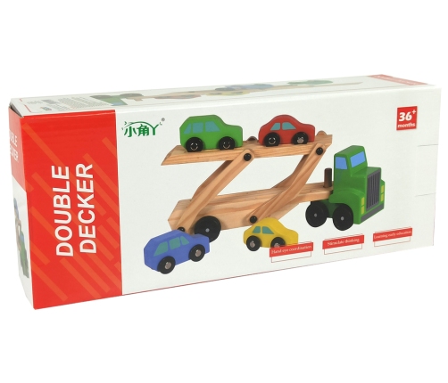 Wooden Green Truck with Trucks Blocks