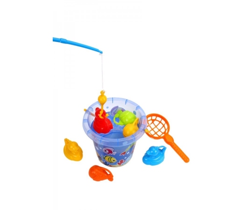 Fishing set. Bucket. Rod. Sandbox 7624