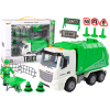 Rubbish Truck Set Road Signs Green Garbage Truck