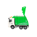 Rubbish Truck Set Road Signs Green Garbage Truck