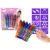 Gel Pens for making tattoos 6 pieces of glitter pens + stencils Tattoo Pen