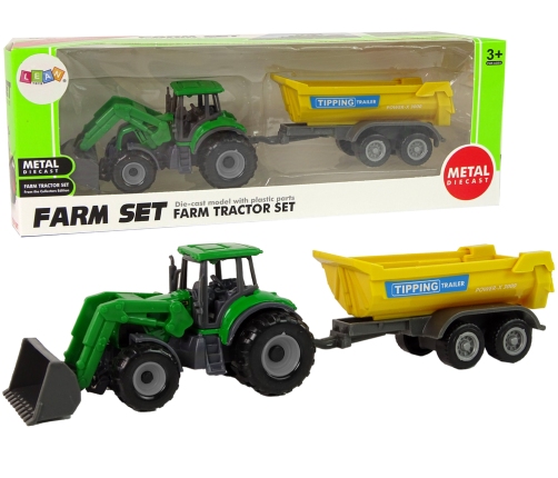 Farm Vehicle Tractor Trailer D Green