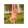 Plush Monkey with Baby Mascot, pink, 70 cm