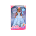 Anlily Ice Queen Blue Dress Snowflake Brush Doll