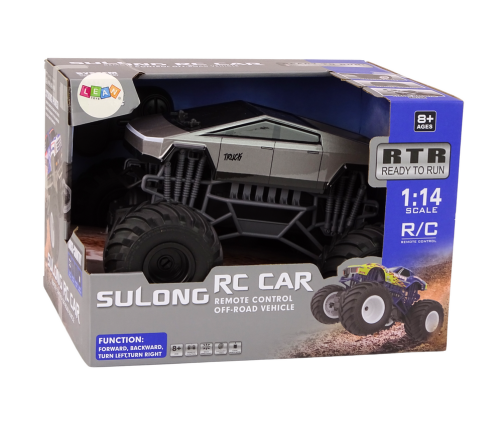 Off-Road Remote Controlled RC Car 1:14 Truck Gray