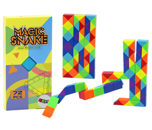 Bricks Arcade Game Puzzle Educational Colorful Snake 72 pieces.