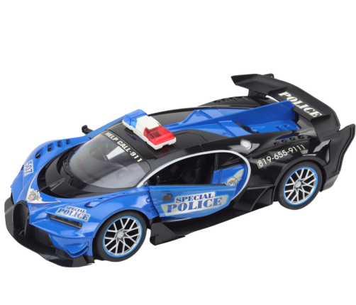 Remote Controlled RC Police Car in 1:12 Scale Blue