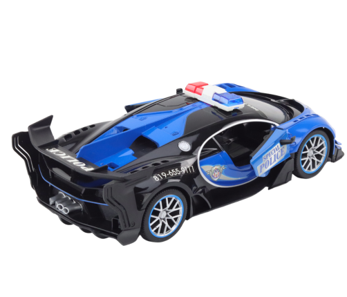 Remote Controlled RC Police Car in 1:12 Scale Blue