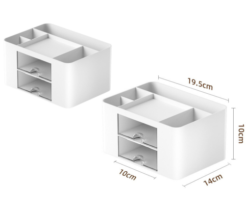 Desk Storage Organizer Drawers White