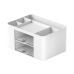 Desk Storage Organizer Drawers White