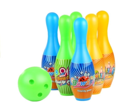 Set to Bowling 6 Bowling Pins + Bowling Ball Sport Game