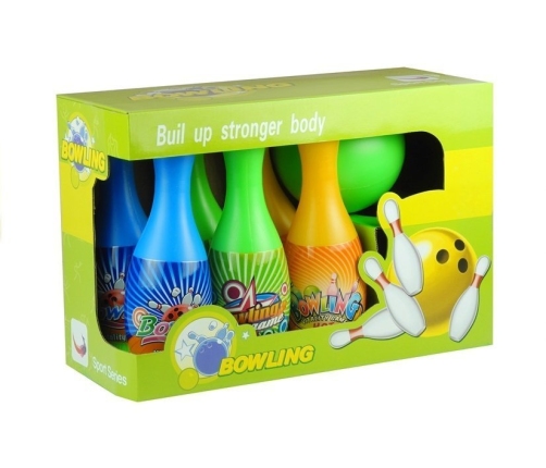 Set to Bowling 6 Bowling Pins + Bowling Ball Sport Game