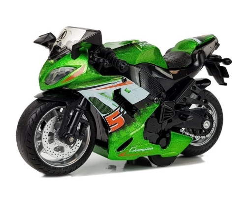 Sports Motorcycle with Sounds 1:14 Green