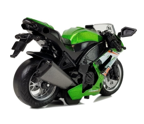 Sports Motorcycle with Sounds 1:14 Green