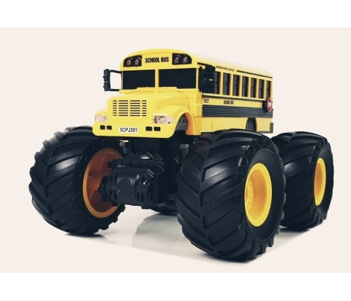 School Bus Big Wheels Remote Controlled 2.4G Sound Yellow