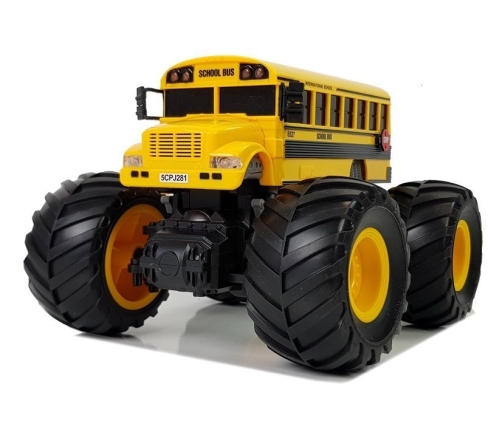 School Bus Big Wheels Remote Controlled 2.4G Sound Yellow