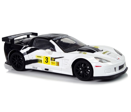 Racing Sports Car R/C 1:18 Corvette C6.R White 2.4 G Lights