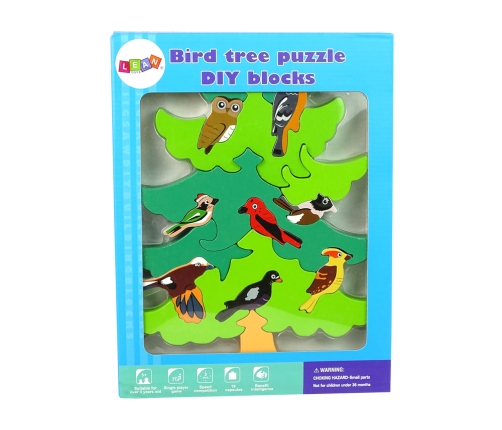 Wooden Tree Birds DIY Wooden Puzzle Blocks