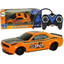 Remote Controlled Sports Car 1:24 Racing Orange 27 Mhz Pilot