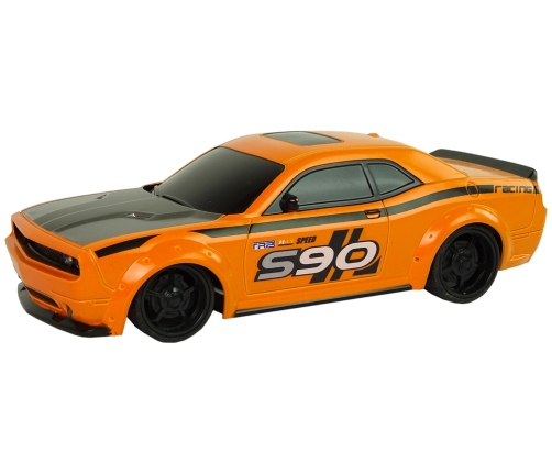 Remote Controlled Sports Car 1:24 Racing Orange 27 Mhz Pilot