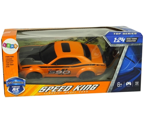 Remote Controlled Sports Car 1:24 Racing Orange 27 Mhz Pilot