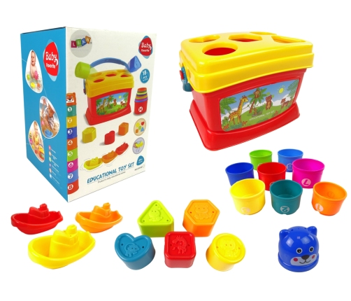 Educational Bucket Cups Pyramid Boat Sorter for Bathing