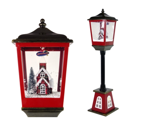 Christmas Decoration Lantern Snowflake Santa House 2in1 Carols Lights