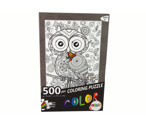 Puzzles to colour 500 Elements Owl