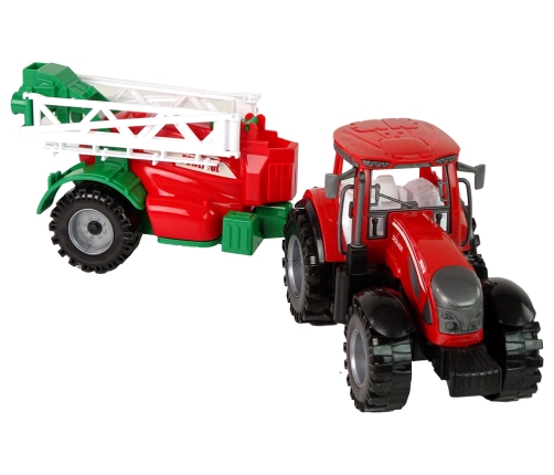 Farm Tractor With Red Sprayer