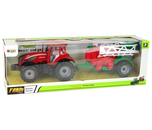 Farm Tractor With Red Sprayer