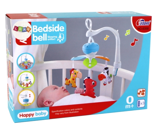 Crib mobile with sound, blue