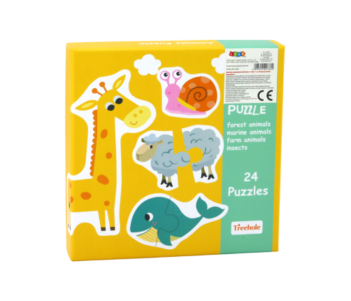 Educational Puzzle Animals Puzzle Learning English 48 pieces.