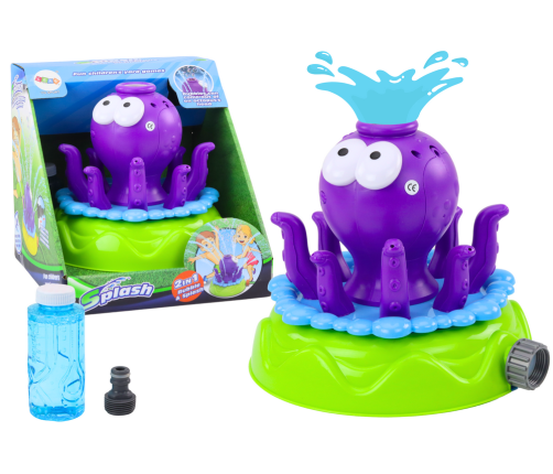 Garden Sprinkler Octopus Fountain Soap Bubbles Purple